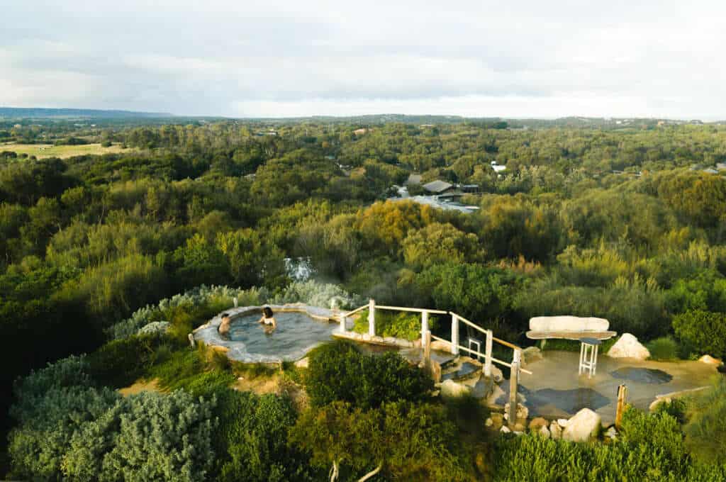 The springs at Peninsula Hot Springs, one of the best hot springs in Victoria.